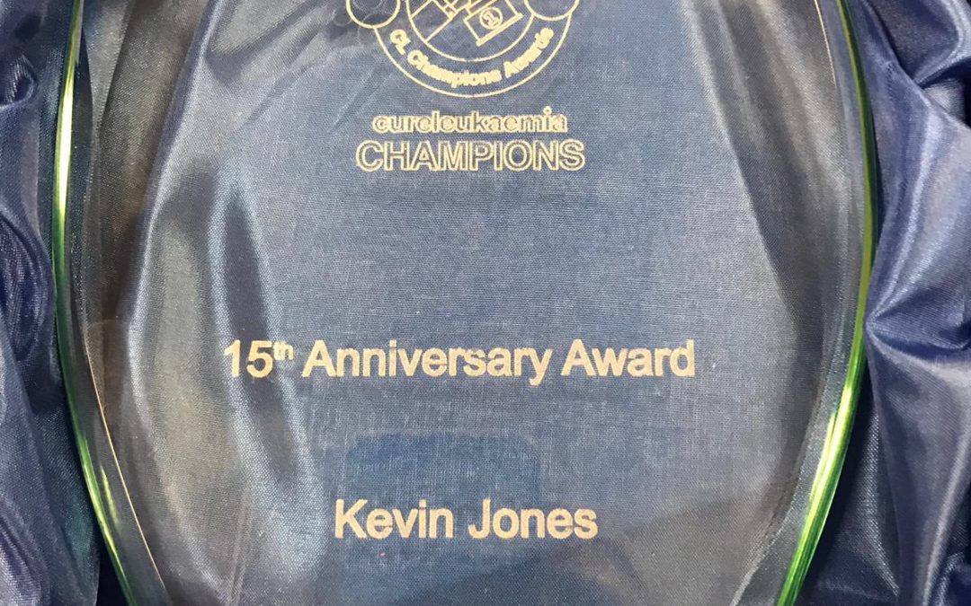 Cure Leukaemia 15th Anniversary Accolade Awarded to Kevin Jones